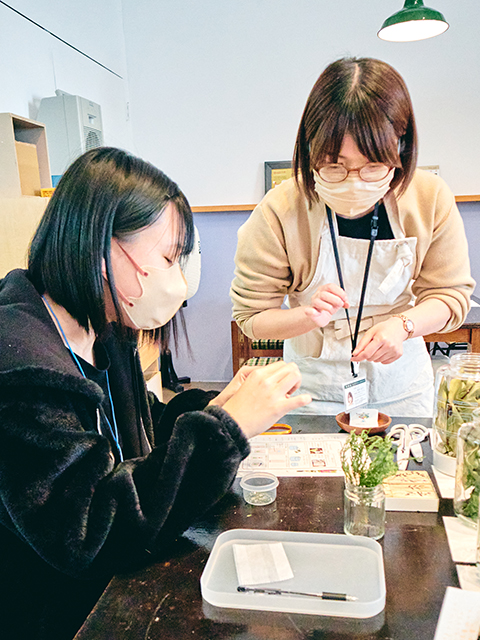 鈴木ハーブ研究所スタッフが、サシェの作り方やハーブのことをお教えします