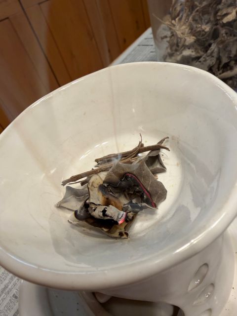 ハマゴウの燻煙